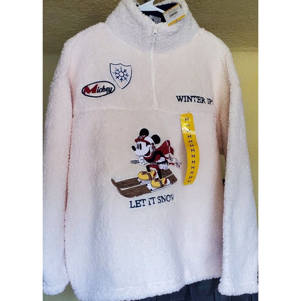 Mickey Mouse Fleece Pullover Winter Sports "Let It Snow"